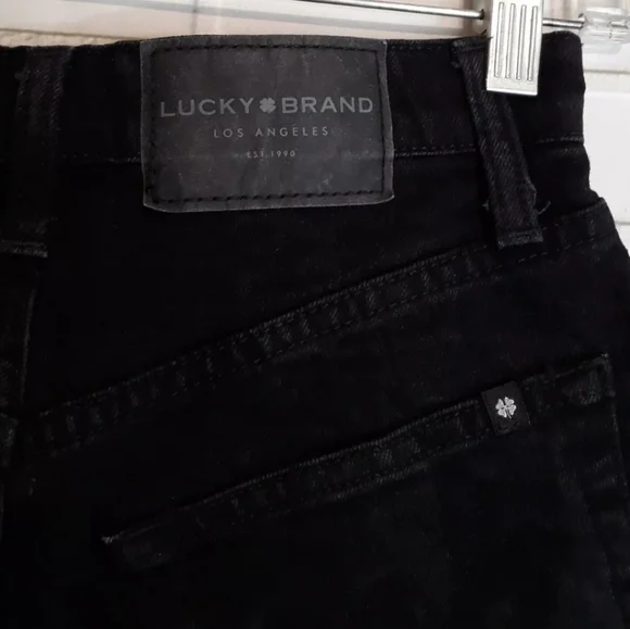 Lucky Brand Lucky Pins Distressed Cut Off Denim Black Jean Shorts 00/24 - Picture 5 of 7